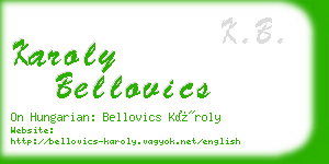 karoly bellovics business card